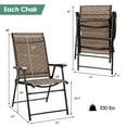 thumbnail image 2 of Gymax Set of 4 Folding Portable Patio Chairs Yard Outdoor w/ Armrests & Backrest, 2 of 10