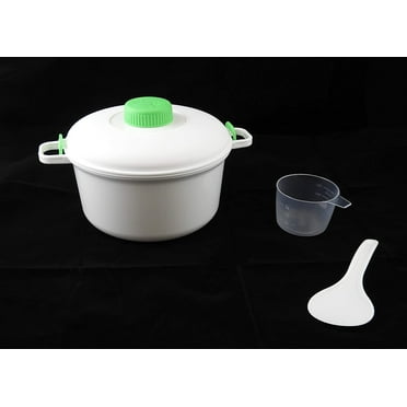 Dependable Industries Microwave Steamer for Vegetables Meats Poultry Fish Rice Cooker No Oil Needed! Healthy Way to Cook