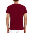 thumbnail image 4 of Men's Summer Casual Shirt Comfortable Button Up O Neck Short Sleeve Breathable Soft Fabric Stylish Solid Color Top for Daily Wear Mens Casual Crew Neck Basic Tees, 4 of 5