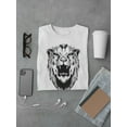 thumbnail image 3 of Beautiful Angry Feline, Roar T-Shirt Men -Image by Shutterstock, Male Large, 3 of 4