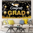 thumbnail image 2 of 2024 Graduation Party Decorations,Graduation Decorations Class of 2024, Graduation Party Supplies, Graduation Backdrop, Graduation Banner, Gold and Black Graduation Decorations, 2 of 7
