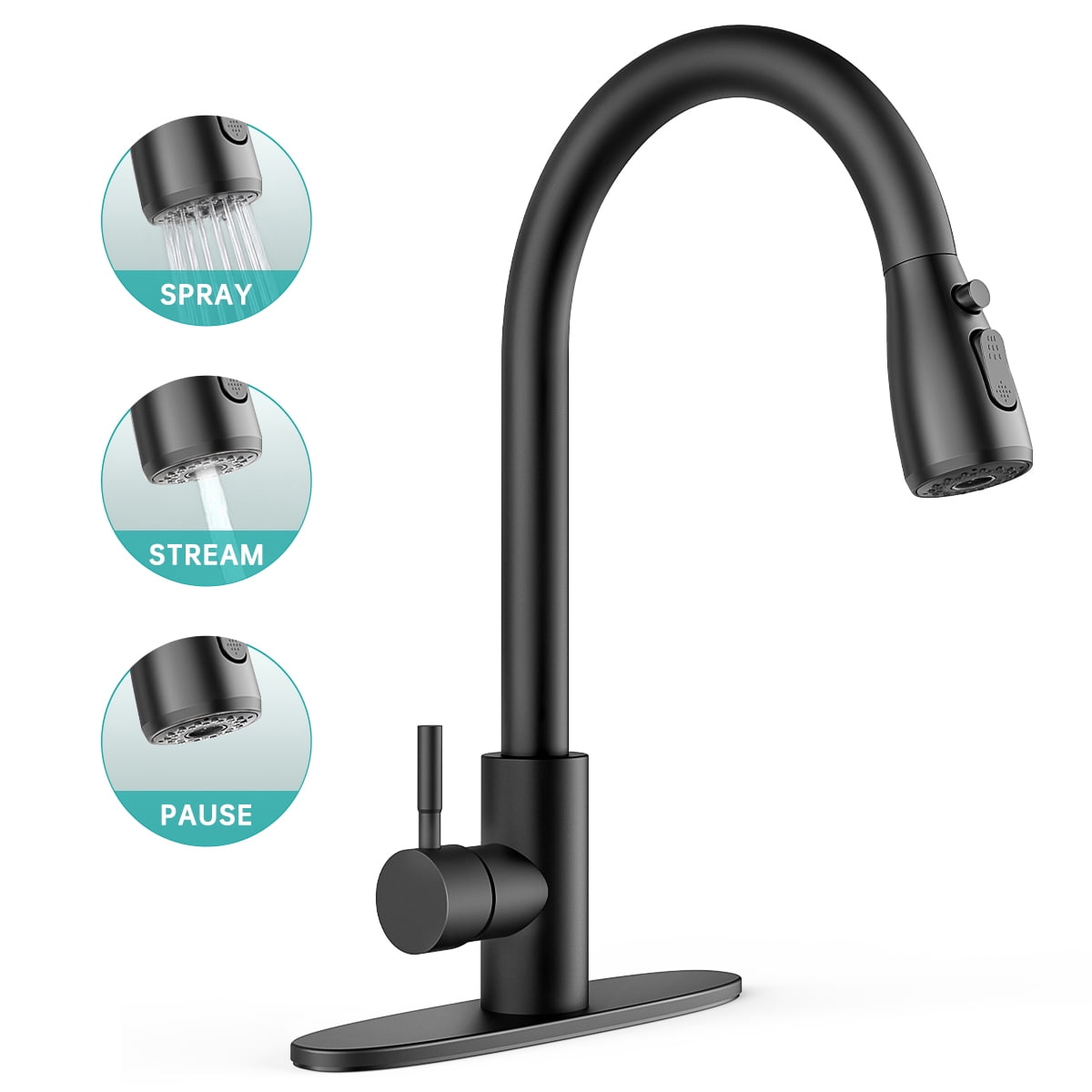 GPED Kitchen Sink Faucet with Pull Down Sprayer photo 1