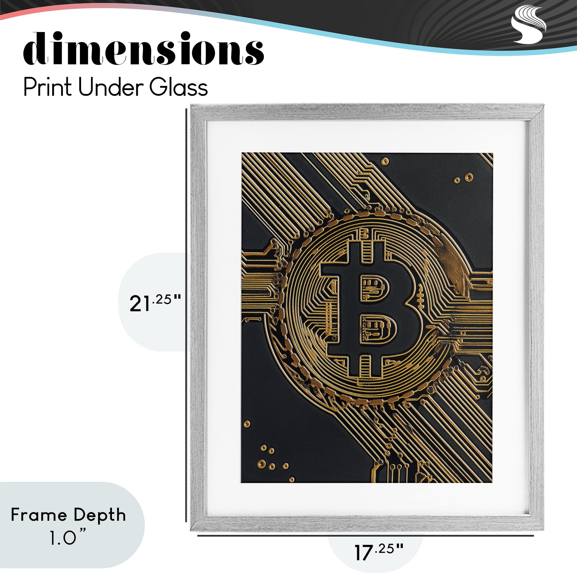 Stupell Industries Web Of Wealth Circuits Gray Framed Print Under Glass, design by Svetlana Aleynikova