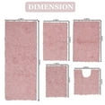 thumbnail image 3 of Home Weavers Modesto Bath Rug 100% Cotton Bathroom Rugs Set, Washable Rug, Extra Soft and Absorbent bath Rug, Kitchen Mat, Bath Mat Set, Bath Floor Mat Non Slip, 5 Piece Set with Contour, Pink, 3 of 6