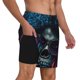 thumbnail image 2 of Fotbe Punk Style Blue Haired Skull Traje de Baño para Hombre – Shorts de Natación de Secado Rápido con Forro y Bolsillos-3X-Large, 2 of 6