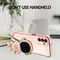 thumbnail image 5 of Compatible with Samsung Galaxy A13 5G Case Astronaut Plating Electroplate Luxury Elegant Case Camera Protector Kickstand Shockproof Protective Corner Back Cover Galaxy A13 5G Case -Pink, 5 of 10