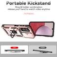 thumbnail image 2 of Case for Samsung Galaxy S25 FE with Camera Lens Sliding Cover & Ring Stand & Support Magnetic Car Mount, Military Grade Shockproof Heavy Duty Protective Case for Galaxy S25 FE, Rosegold, 2 of 10