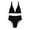 Black-02, variant on Lopeceal Women's Textured V Neck Bikini High Waist Swimsuit Set Solid Two Piece Bathing Suit