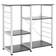 thumbnail image 2 of Wellynap 3-Tier Kitchen Baker's Rack, 35.4" Microwave Cart Stand Kitchen Storage Shelf With Hooks - Black, 2 of 7