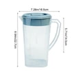 thumbnail image 3 of Cold Brew Pitcher Plastic Drink Jug with Push Lid 22.7 cm x 18.5 cm Large Capacity Beverage Container for Iced Coffee Juice Tea, 3 of 8