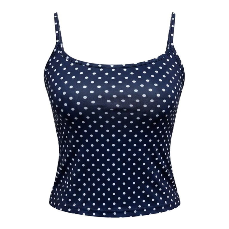 Polka Dots Tank Top for Women Teens Girls Cute Summer Tops