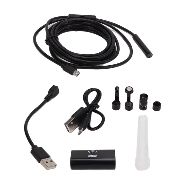 Wifi Inspection Camera, 8mm Lens Wireless Endoscope Long Standby 1200P HD Adjustable LED For Auto Repair 3.5m/11.48ft Cable