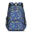 thumbnail image 2 of Paisley and Floral Blue Pattern Cute School Backpack Bag with Padded Back and Adjustable Shoulder Straps 16.9 X 12.6 X 5.9 Inches, 2 of 5