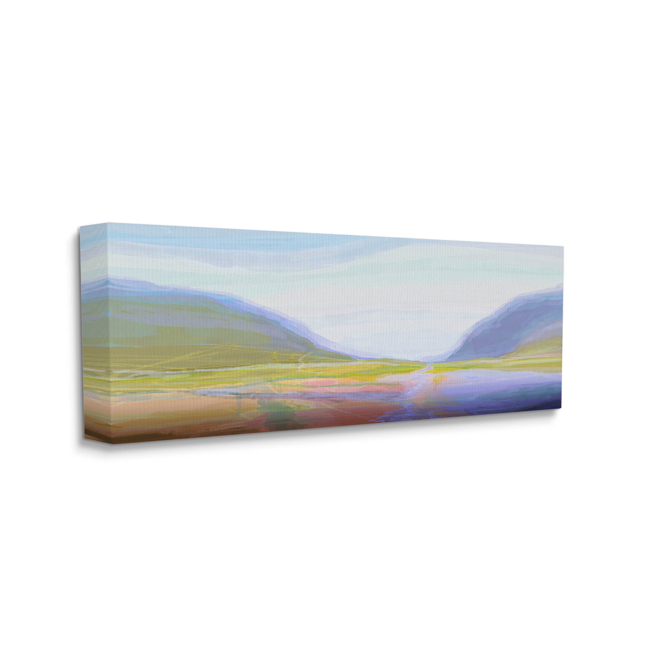 Soothing Abstract Nature Hills Landscape Abstract Graphic Art Gallery Wrapped Canvas Print Wall Art