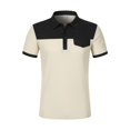 thumbnail image 1 of New Men's Collar Color - Matching Button Shirt with Chest Pocket - Fashionable and Practical, 1 of 3