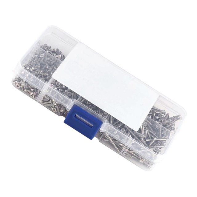 800PCS Juego de tornillos autorroscantes M2 Tornillo avellanado en caja para fijación de conexión Sywqhk Para estrenar