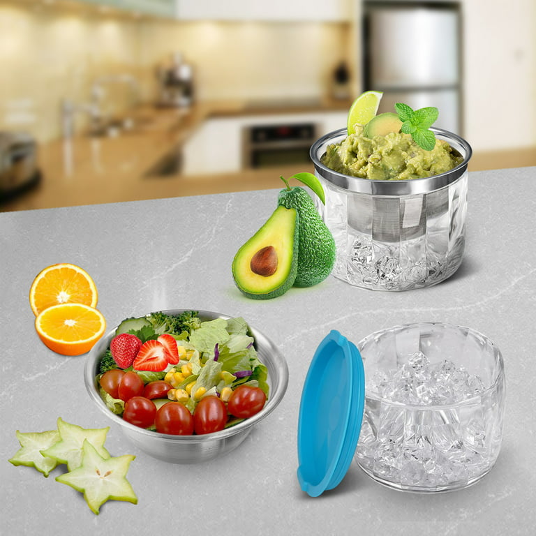 INNOVATIVE LIFE Large Salad Bowl with Ice Chiller