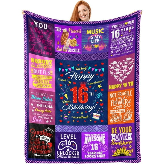 15 Year Old Girl Gifts for Birthday - Quinceanera Gifts Blanket - Gifts for 15 Year Old Girls - 15th Birthday Gifts for Teen Girls - 15th Birthday Decorations for Girls Gift Ideas 50"X60"