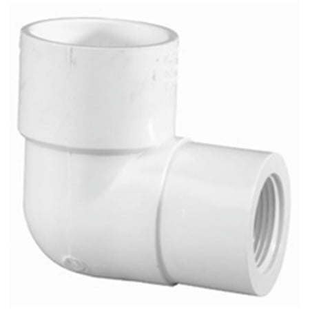 PVC Reducing Elbow Socket x FNPT 2 in x 1 1/2 in Pipe