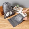 thumbnail image 4 of Bolsa de almacenamiento de zapatos de 5 piezas, organizador de armario, bolsa de viaje portátil no tejida, bolsa impermeable de bolsillo para colgar ropa clasificada, 4 of 5