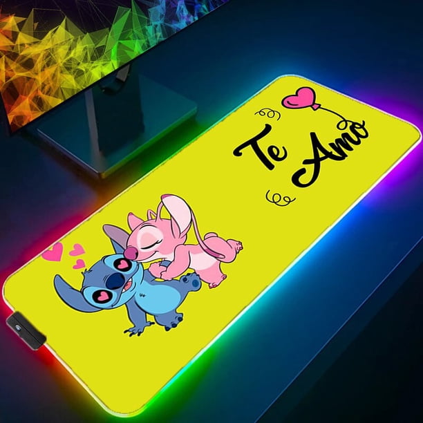 Alfombrilla de ratón LED para juegos, alfombrilla antideslizante para ordenador y oficina, accesorios de oficina, teclado RGB LIUWENJING unisex