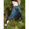 thumbnail image 6 of Aojekbee Women's Long Skirts Plaid Elastic Waist A-line Skirts Spring Summer Casual Skirts Streetwear, 6 of 10