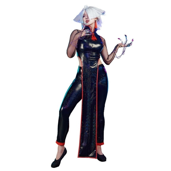 [Officially Licensed] Street Fighter 6 A.K.I. Costume Full Set for Halloween, S