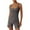 Dark Gray, variant on Women's Workout Rompers Seamless Ribbed Sleeveless Square Neck Yoga Athletic Short Jumpsuits One Piece Bodysuits