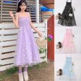 thumbnail image 3 of POINTERTECK Daisy Flower Print Mesh Dress Two Layers Spaghetti Strap Vacation Midi Dress Beach Vestidos Summer, 3 of 6