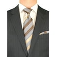 thumbnail image 3 of LN LUCIANO NATAZZI Italian Men's Suit 160'S Canali Cashmere Wool 2 Button Stripe Gray Stripe, 3 of 7