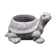 thumbnail image 2 of Turtle Planter Pot Artwork Tortoise Flower Pot for Farmhouse Cafe Restaurant Gray, 2 of 8