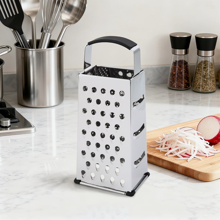 Mainstays 4-Sided Stainless Steel Grater with Soft Grip Handle photo 7