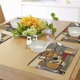 thumbnail image 4 of Ambesonne Music Place Mats Set of 4, Geometric Guitar Funky, Standard Size, Multicolor, 4 of 6