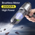 thumbnail image 3 of Riwcyla Portable Handheld Vacuum Cleaner Cordless Car Vacuum Cleaner Brusheless Motor 20000PA High Power 2,Level Suction Built,in Large Capacity Battery for Car Interior Home Office Hair Cleaning, 3 of 6