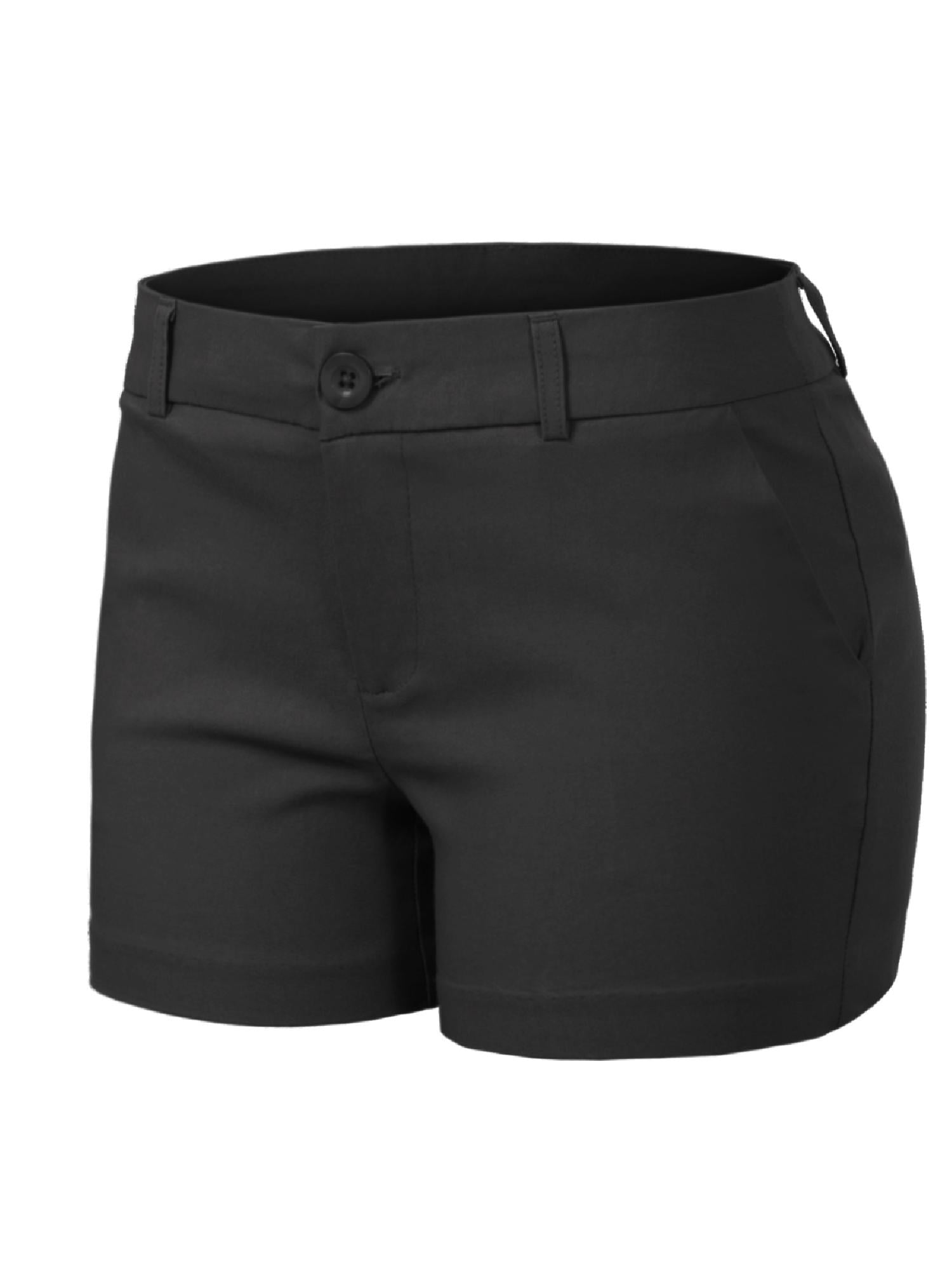 Made by Olivia Women's Slim Comfort Mid Rise Office Shorts