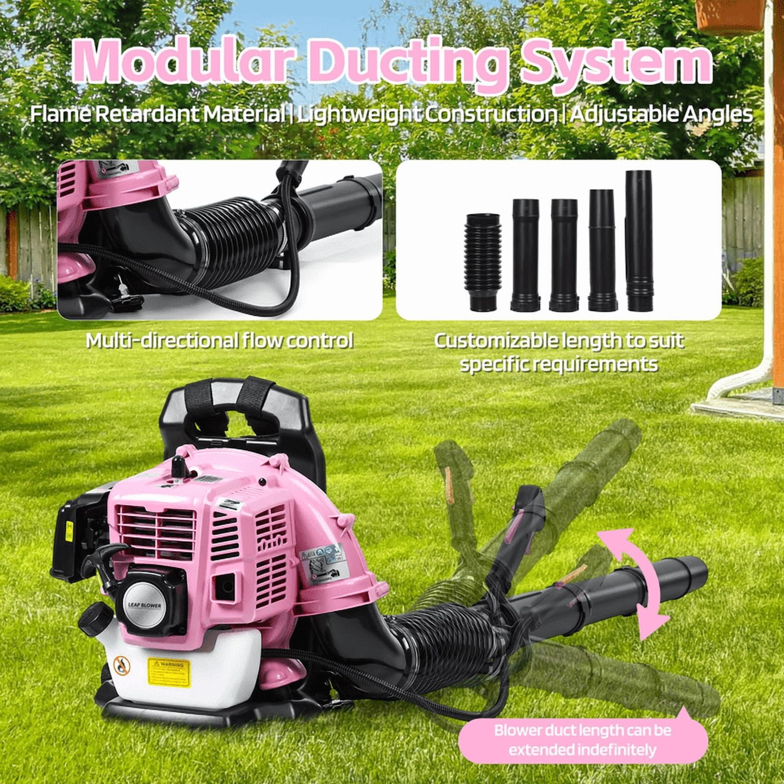 Gas Leaf Blower, 52CC 1.7 HP 2-Stroke Backpack Leaf Blower, 550 CFM , 200 MPH , Powerful Clearing Performance and Ergonomic Harness System