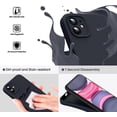 thumbnail image 3 of Liquid Silicone Case for iPhone 11, [Flat Edge Design] [Camera Protection] [Anti Fingerprint] 4 Layers Protect Scratch Proof Anti Drop Microfiber Phone Cover, 6.1", Black, 3 of 7
