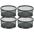 thumbnail image 6 of UPGRATOR 8Pcs Paperclip Holder Mesh Tube Iron Black for Desk Accessories Storage Holders 11.8*3.5*1.6in, 6 of 8