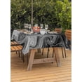 thumbnail image 3 of Outdoor Tablecloth with Umbrella Hole for Patio/Picnic/Party/Camping, Black Marble Waterproof Table Cloth Rectangle Table Cover Washable, Vintage Abstract Grey Fluid Aesthetic (60"x 84"), 3 of 8
