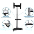 thumbnail image 2 of Mount-It! Rolling TV Stand Cart | Fits 40-70 Inch TV Screens | Height Adjustable Mobile, 2 of 7