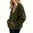 thumbnail image 5 of Paiwinds Oversized Sweatshirts for Women, Crewneck Solid Color Long Sleeve Tops with Front Pocket, Loose Fit Fall Winter Tunic Shirts, 5 of 6