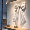 thumbnail image 5 of White Bow Decor, 40 x 24 Inches Large Big White Bow Party Decorations for Backdrop Birthday Wedding Bride, Huge Satin Ribbon Tie Hanging Wall Decor, 5 of 7