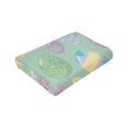 thumbnail image 6 of SPXUBZ Happy Easter Throw Blanket - Easter Day Colorful Eggs Flannel Blanket Flowers Spring Soft Blanket, 6 of 7