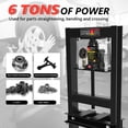 thumbnail image 5 of Danolapsi Hydraulic Shop Press,6 Ton Hydraulic Shop Press,H-Frame Garage Floor Adjustable Shop Press with Stamping Plates to Bend,Straighten,Or Press Parts,Install Bearings & U-Joints, 5 of 6