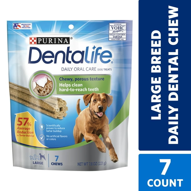 Purina DentaLife Large Dog Dental Chews, Daily, 7 ct. Pouch Walmart