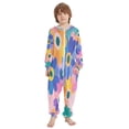 thumbnail image 2 of Vzayyk 4T-14Y Size Aviliable Cozy One-Piece Footless Sleeper Pajama Abstract Flowers, 2 of 8