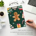thumbnail image 3 of FORMRS Acrylic Clipboard with Low Profile Clip Standard A4 Letter Size, 12.5" x 9", Green Christmas Gingerbread, 3 of 8