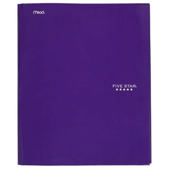 Five Star 2 Pocket Paper Folder with Prongs Purple