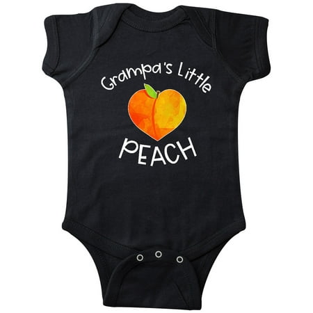 

Inktastic Grampa s Little Peach Cute Peach Heart Gift Baby Boy or Baby Girl Bodysuit