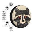 thumbnail image 4 of Vsdgher Retro Raccoon Graphic Print for Spare Tire Cover, Tire Wheel Protector Wheel Cover Fit for Truck,Trailer,RV,SUV,Camper and Most Vehicle-16 inch, 4 of 6